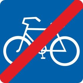 §53/29b Ende eines Radwegs ohne Benützungspflicht | Alrond Verkehrszeichen