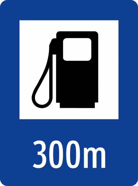 §53/6 Tankstelle (Ausführung angeben) flach Scotchlite Typ1 | Flach