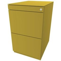 Standcontainer Note™, mit 2 Hängeregistraturen, Höhe 704 - 737 mm, mit Top, gelb