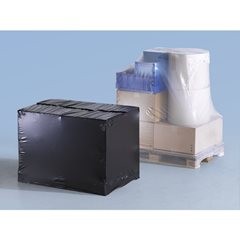 PE-Schrumpfschlauch, mit Seitenfalte, Preis pro Rolle, für Palettenformat BxT 1300 x 1100 mm.