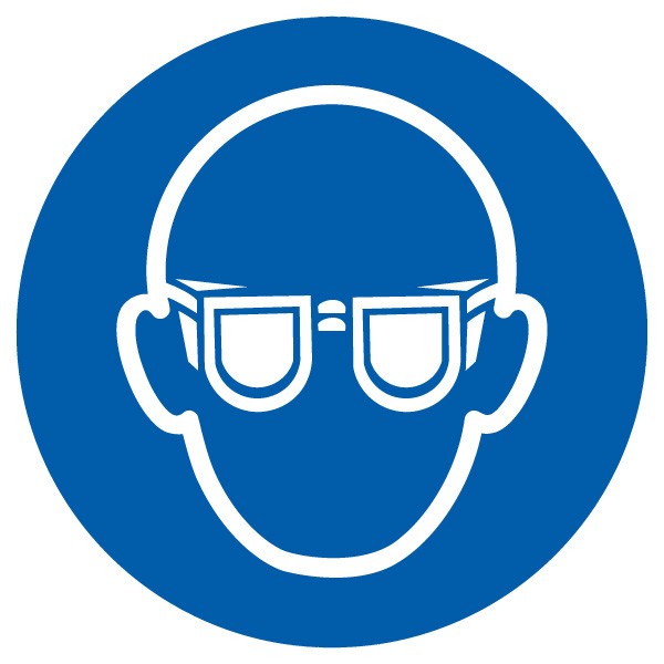 Gebotsschild Augenschutz tragen dm. 200/1.5mm