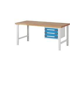Werkbank, Baukastensystem Serie 7000, 3 Schubladen, BxT 1000 x 700 mm.