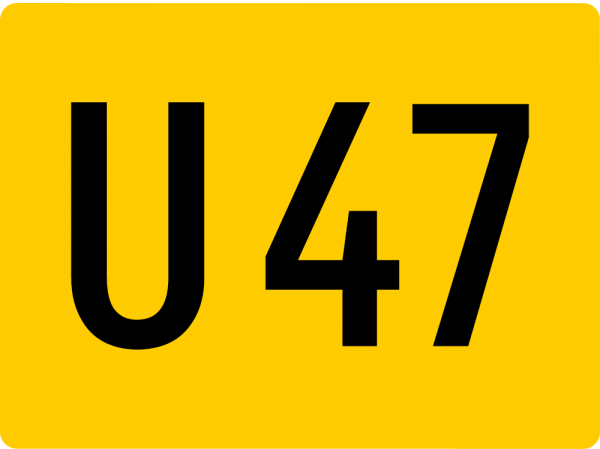 Umleitungsbeschilderung Umleitungsbeschilderung; URP I Signalfolie Typ 2 | Umrandungsprofil I