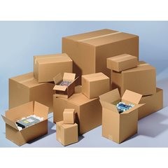 Faltkarton, FEFCO 0201, aus 1-welliger Pappe, Innenmaße 400 x 400 x 300 mm, VE 5