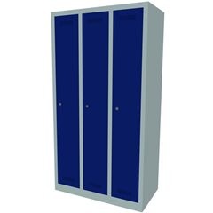 MonoBloc™ Garderobenschrank, Abteilbreite 248 mm, einstöckig, 3 Abteile, Breite