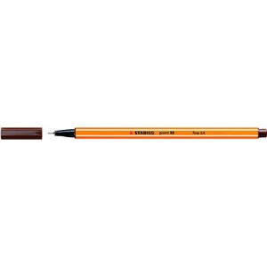 Fineliner point 88®, mit Kappe, 0,4 mm, Schreibf.: braun