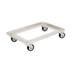 Aluminium-Fahrgestell, Tragfähigkeit 200 kg, mit Fadenschutz, Polypropylen-Räder, schwarz.