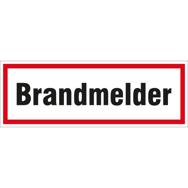 Hinweisschild Brandmelder 297x105/1.5mm
