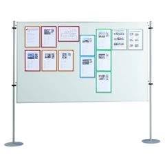 Info-Wand, einteilig - Stahlblech, beschichtet, BxH 2000 x 1200 mm.