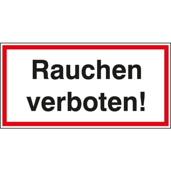 Hinweisschild Rauchen verboten 200x100/1.5mm
