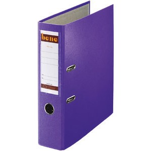 Ordner No.1, PP-kaschiert, Einsteckrückenschild, A4, 80 mm, violett