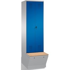 EVOLO Garderobenschrank, zueinander schlagende Türen, mit Aufbewahrungsbox, 2 Ab