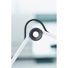 Büroleuchte, weiß, Zweiarm, Leuchtkopf rund, 102 Leuchtdioden.