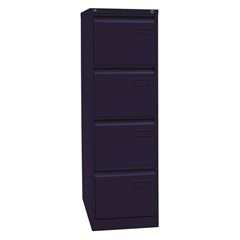 Hängeregistraturschrank LIGHT, 1-bahnig, 4 Schübe, DIN A4, oxfordblau.