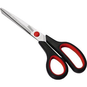 Schere Softgrip, für: Linksh., ergon. Griff, schwarz/rot, L: 20,2cm