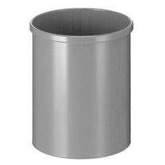 Papierkorb, Stahl, rund, Volumen 15 l, HxØ 309 x 255 mm, Aluminium.