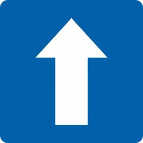 §53/7 Ende des Gegenverkehrs | flaches Verkehrszeichen