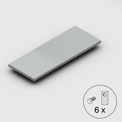 Stahlfachboden, Traglast 125 kg, verzinkt, BxT 1300 x 500 mm.