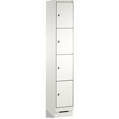 EVOLO Fächerschrank, mit Sockel, 1 Abteil, 4 Fächer, Abteilbreite 300 mm, verkeh