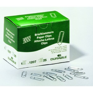 Büroklammer, spitz, Metall, verzinkt, L: 26 mm
