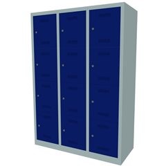 MonoBloc™ Schließfachschrank, 4 Fächer je Abteil, Breite 1200 mm, 3 Abteile, 12