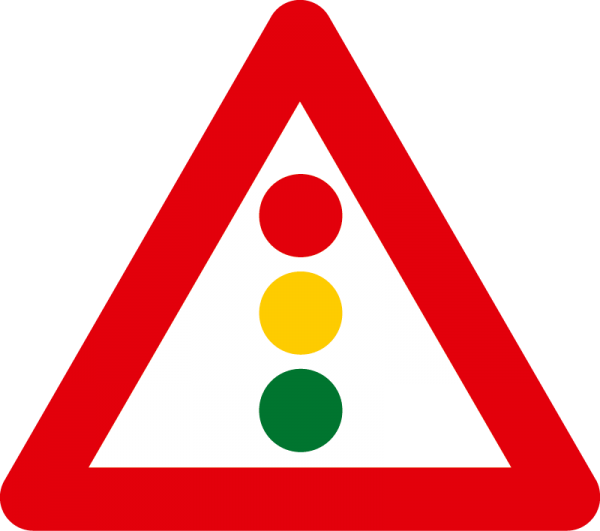 §50/15 Vorankündigung eines Lichtzeichens flach Scotchlite Typ1 | Flach