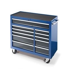 Werkstattwagen, HxBxT 1007 x 1067 x 458 mm, 11 Schubladen, blau.
