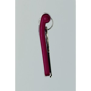 Schlüsselanhänger Key Clip, Kunststoff, 25 x 65 x 10 mm, rot
