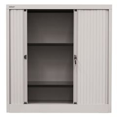 Euro-Rollladenschrank, Breite 1200 mm, 2 Fachböden, schwarz.