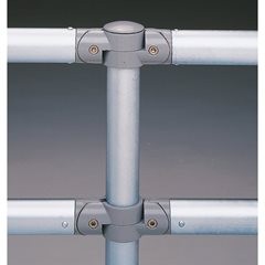 Geländersystem, Querrohr Ø 60 mm, rot/weiß, Länge 2000 mm.