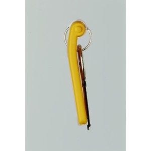 Schlüsselanhänger Key Clip, Kunststoff, 25 x 65 x 10 mm, gelb