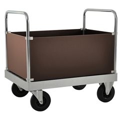 Verzinkter Plattformwagen JUMBO, mit 4 Seitenwänden, Länge 1000 mm.