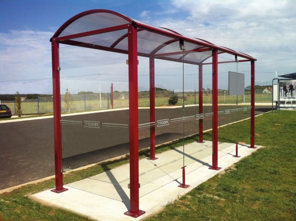 Buswartehalle Orleon - 1x Seitenverglasung