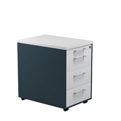 Schubladencontainer auf Rollen, HxT 579 x 600 mm, 3 Schubladen, anthrazitgrau / lichtgrau / lichtgra