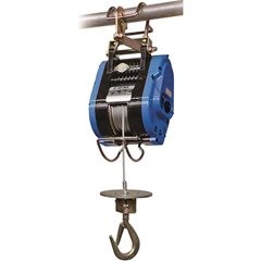 Elektro-Bauseilwinde, Tragfähigkeit 300 kg, Seillänge 24 m.