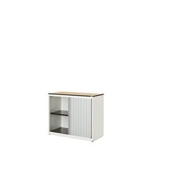 Querrollladenschrank, HxBxT 818 x 1000 x 432 mm, Vollkernplatte, 1 Fachboden, re