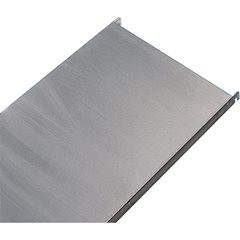 Edelstahl-Fachboden, Eckboden glatt, BxT 940 x 540 mm.