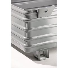 Schwerlast-Stapelbehälter, BxL 800 x 1000 mm, mit U-förmigen Füßen, feuerverzinkt, ab 10 Stk.