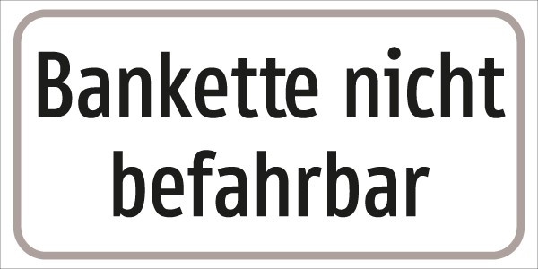 §54/5 ZT. Bankette nicht befahrbar