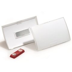 CLICK FOLD Namensschild mit Magnethalter, VE 20 Stk, HxB 54 x 90 mm.