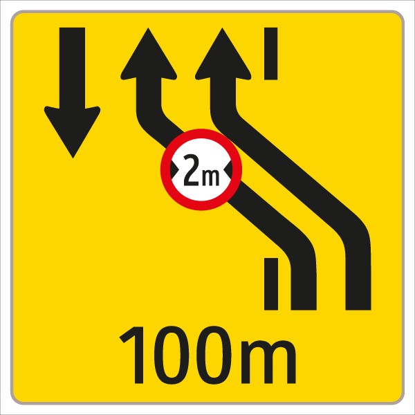 §53/16c Fahrstreifenanzeiger gelb schwarz W3
