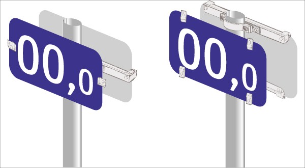 Kilometertafel Ausführung b)