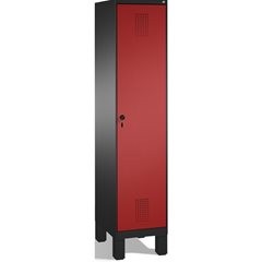 EVOLO Garderobenschrank, mit Füßen, 1 Abteil, Abteilbreite 400 mm, schwarzgrau /