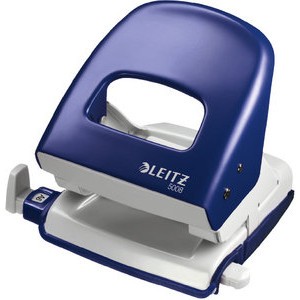 Locher NeXXt, mit Anschlagschiene, 30 Blatt, 3 mm, blau