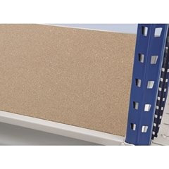 Schwerlast-Großfachregal mit Spanplattenauflagen, Rahmenfarbe blau, HxBxT 2996 x 2330 x 600 mm, Anba