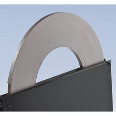 Stahlband, für Bandabroller, VE 2 Stk, Scheibenwicklung, gewachst und gebläut, Bandbreite 16 mm.