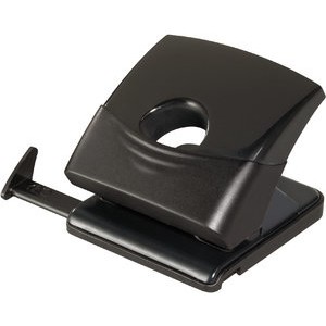 Locher, mit Anschlagschiene, 25 Blatt, 2,5 mm, schwarz