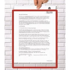 Rahmen mit Klarsichtfolie, Papierformat A3, VE 10 Stk, selbstklebend, farbig sor