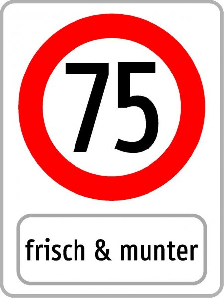 Geburtstagstafel 75 frisch&munter Größe 310x470/2