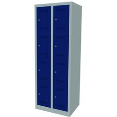 MonoBloc™ Schließfachschrank, 4 Fächer je Abteil, Breite 610 mm, 2 Abteile, 8 Fä